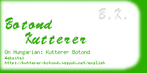 botond kutterer business card